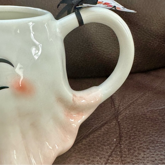 Blue Sky Clayworks Ghost with Jack o’ Lantern Candy Bucket Figural Halloween Mug - Picture 4 of 10